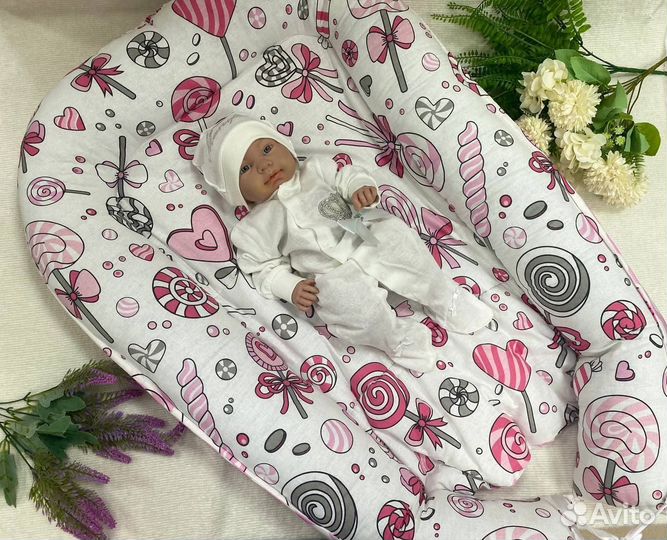 Кокон гнездышко для девочки (новое)