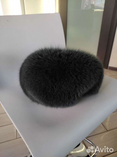 Берет песцовый(темно зелёный)