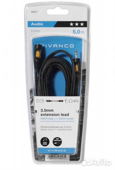 Кабель удлинитель Jack 3,5
