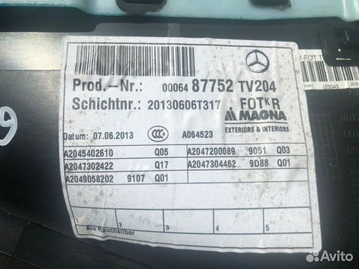 Обшивка двери задняя правая Mercedes-Benz C-Class