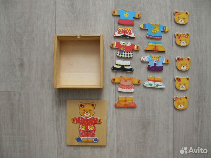 Пазл с набором одежды Медвежонок