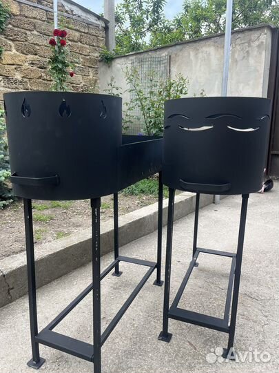 Мангал разборный 3 мм подказанником на 10 12 лит