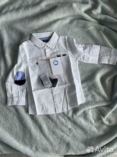 Рубашка белая с бабочкой mayoral