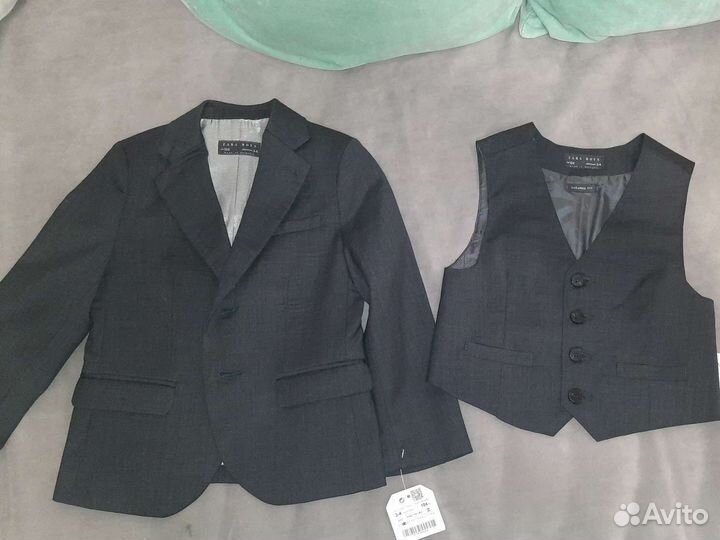 Детский костюм пиджак и жилетка Zara р. 104 новое