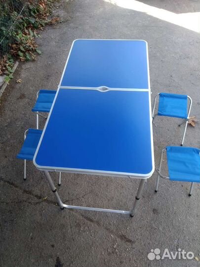 Складной туристический стол со стульями