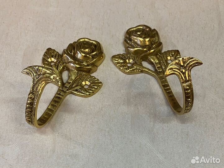 Крючки настенные винтажная Роза (пара)