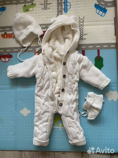 Детский комбенизон утепленный на выписку 62 размер
