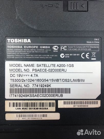 Запчасти для ноутбуков toshiba, acer