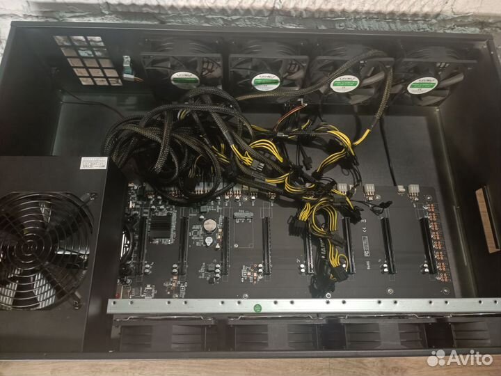 Риг для майнинга продувной