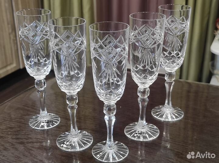 Хрустальные фужеры, рюмки,Калининские бокалы