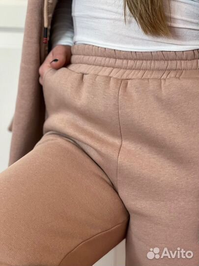 Спортивный костюм с начесом (бежевый)