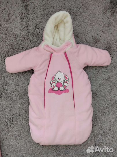 Конверт на выписку новорождённого зима для девочки