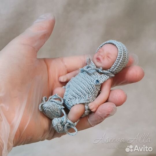 Пример силиконовый пупсик кукла мальчик 8см