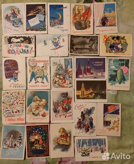 Открытки 50-60 годов, подписанные