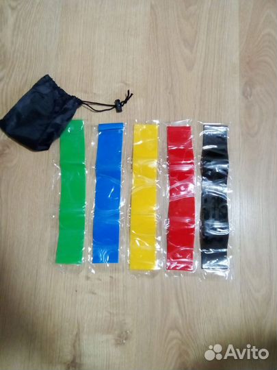 Фитнес-резинки эспандер набор 5 шт