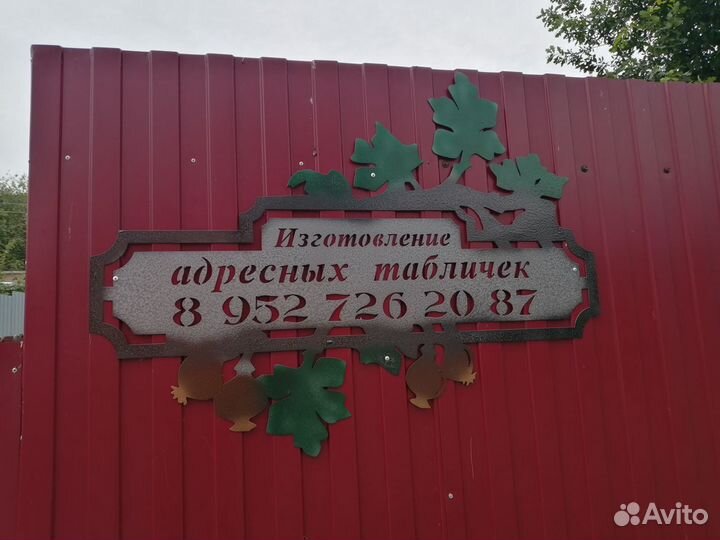 Изготовление адресных табличекчпу плазменная резка