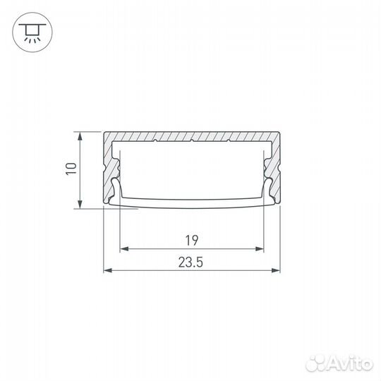 Профиль Arlight ARH-wide-H10-2000 anod 016142
