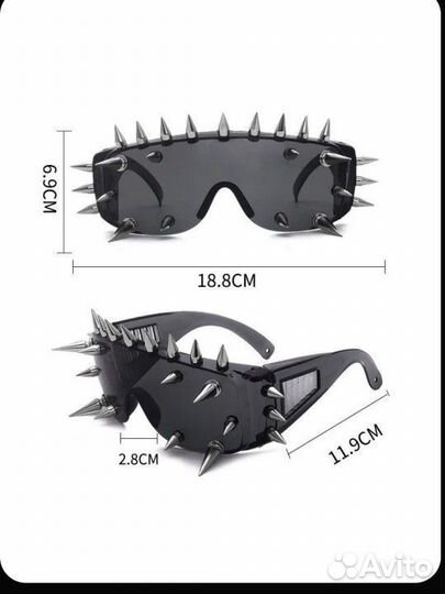 Очки y2k с шипами