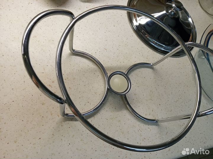 Блюдо стеклянное с подогревом