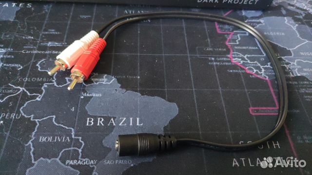 Аудио кабель удлинитель Тюльпаны 2xRCA на Jack3.5