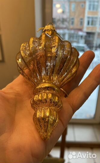 Стеклянные ёлочные украшения винтаж