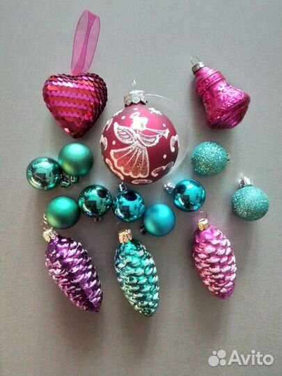 Ёлочный шар стекло, ручная роспись