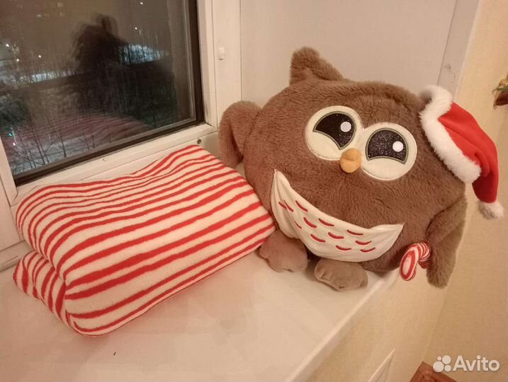 Продам плед и подушку совушка