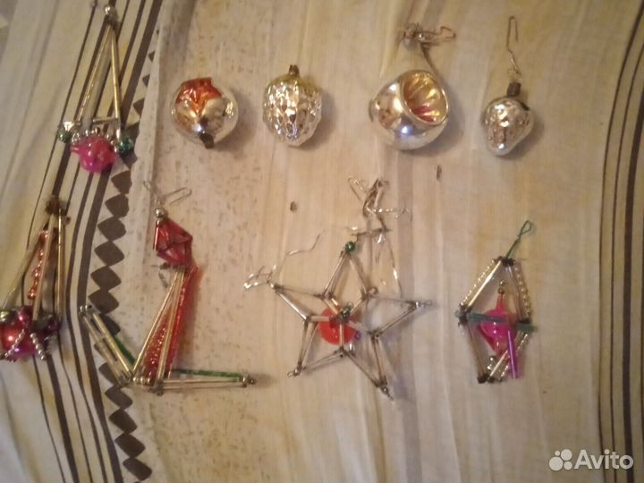 Ёлочные игрушки из стекляруса времён СССР
