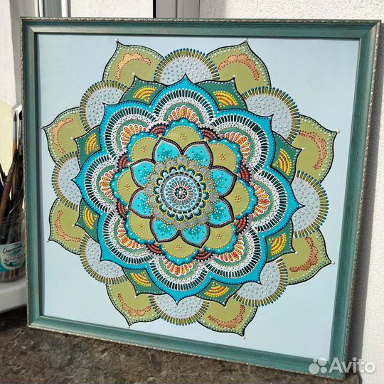 Картина мандала, Ручная работа