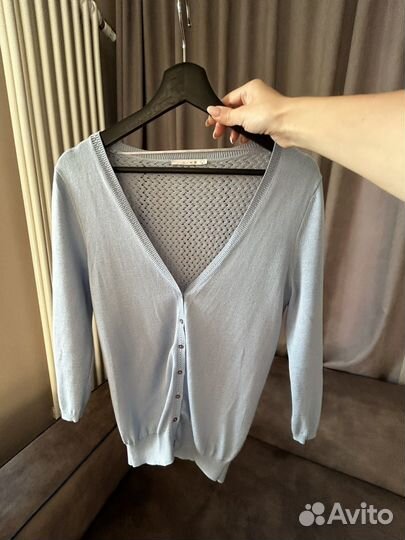 Кофта кардиган lime голубая размер M