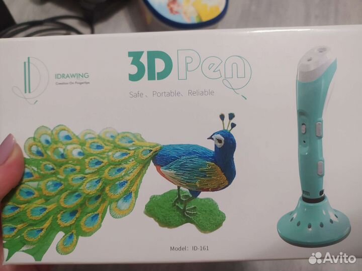 3 D ручка с набором пластика и трафаретами