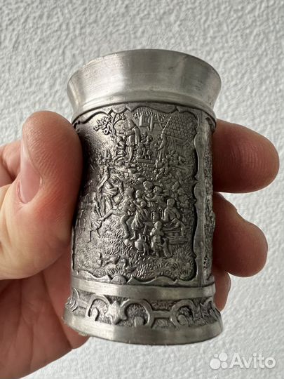 Стопка олово оловянная германия пьянка праздник