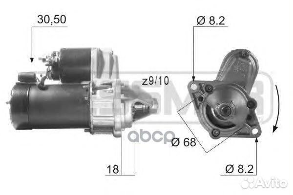 Стартер chevrolet aveo lacetti lanos 220001 220