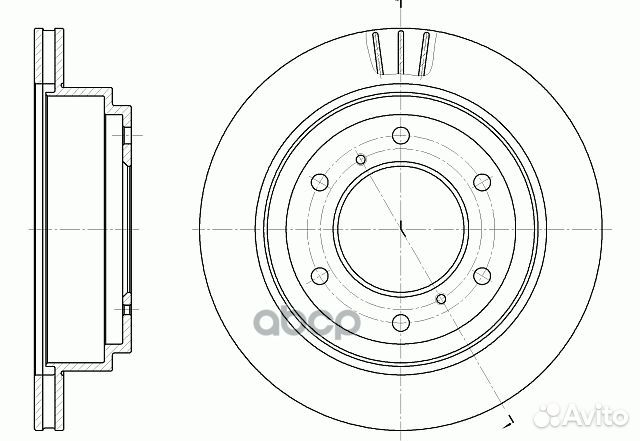 Диск тормозной вентилируемый G-brake GR-02852