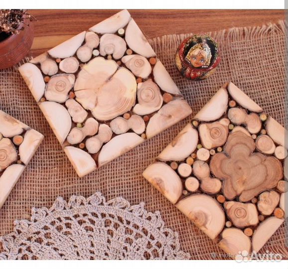 Подставка из можжевельника