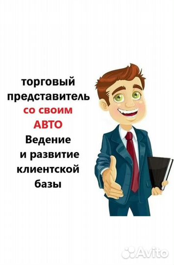 Требуется Торговый представитель