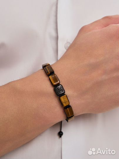 Браслет мужской из натуральных камней