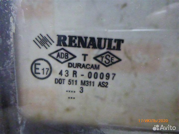 Стекло двери заднее правое Renault Symbol LB0C