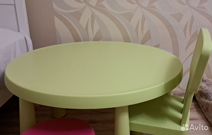 Детский стол и стул IKEA маммут