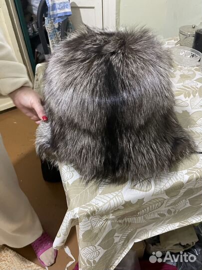 Шапка ушанка чернобурка