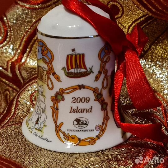 Колокольчик новогодний Hutschenreuther, Германия