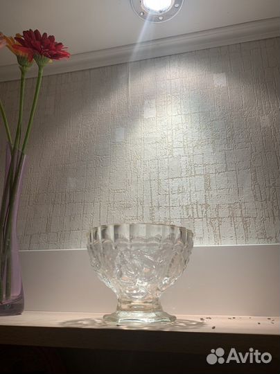 Розетка под варенье /конфетница СССР Хрусталь