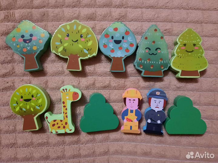 Конструктор деревянный 68 деталей