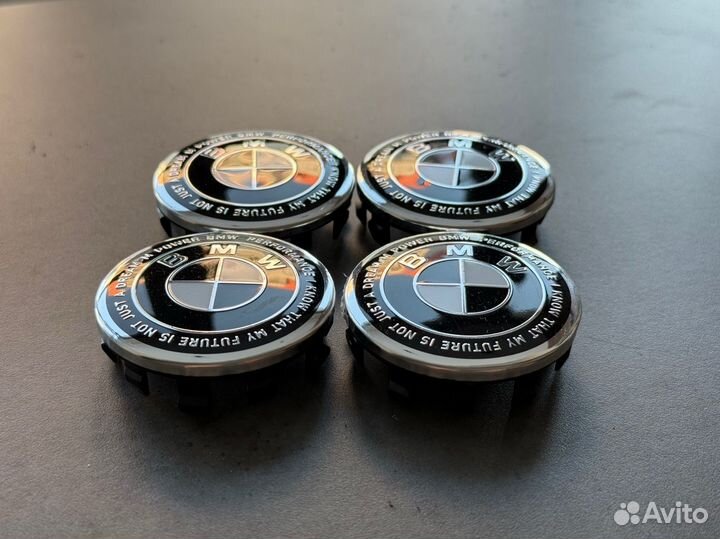 Колпачки заглушки bmw черно белые