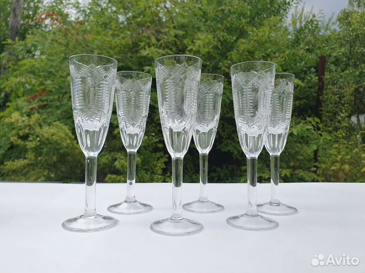 Графин штоф с бокалами хрусталь СССР