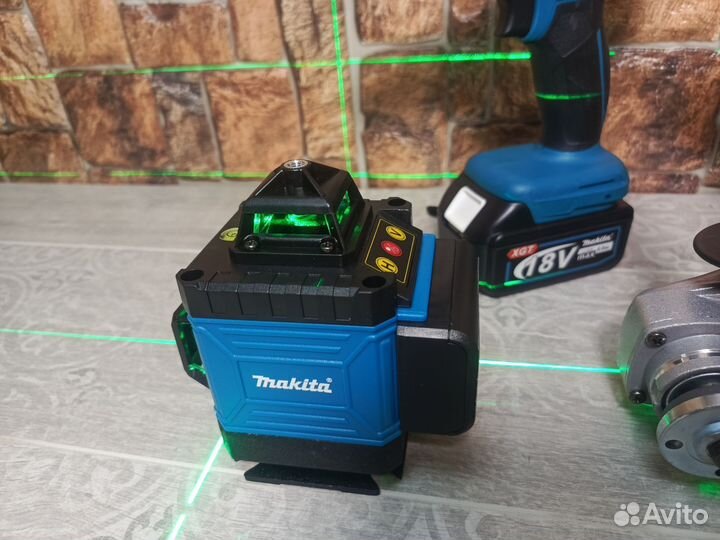 Makita 4в1 Уровень 4D Гайковерт Шуруповёрт Ушм