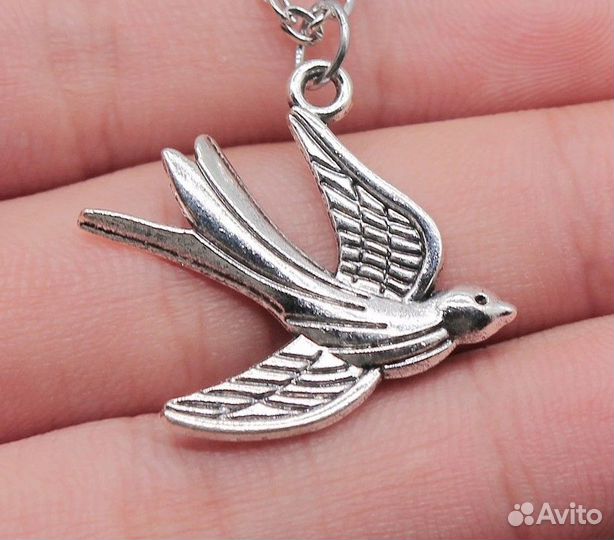 Подвеска Ласточка Птица Птичка Украшение Кулон