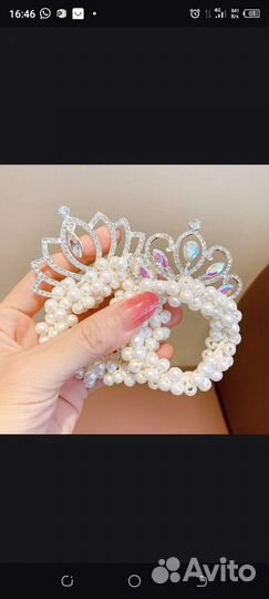 Ободок для волос с жемчугом