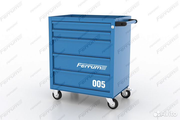 Тележка инструментальная 5 выдвижных ящиков Ferrum
