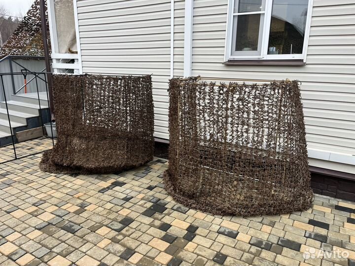 Маскировочная сеть 2/3м солома премиум коричневая